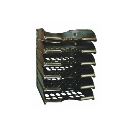 1 - FELLOWES Vaschetta per Corrispondenza E040 Traforata Impilabile Nero