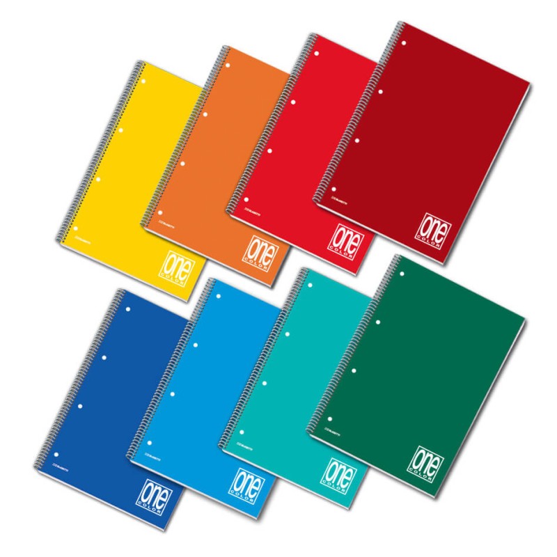 BLASETTI - Quaderno A4 Spiralato ONE COLOR Interno Bianco 60 fogli 4 Fori 6820