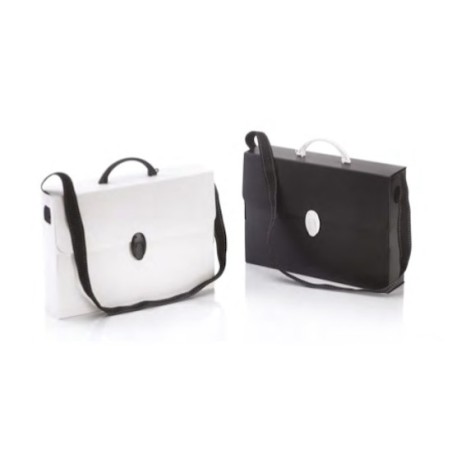 1 - VALIGIA C/TRACOLLA 27X37X8 NERO/B.CO ASS. 100501104