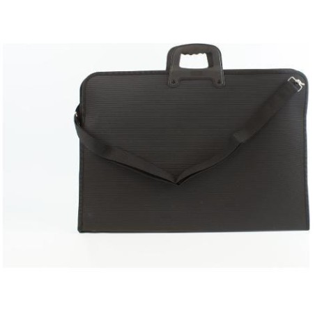 1 - CARTELLA PORTADISEGNI B-OFFICE CON ZIP E TRACOLLA 55X38X3 NERO 501055