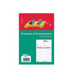 1 - EDIPRO  Blocco copia commissione 50x2 autoricalcante 23x15 E5229A