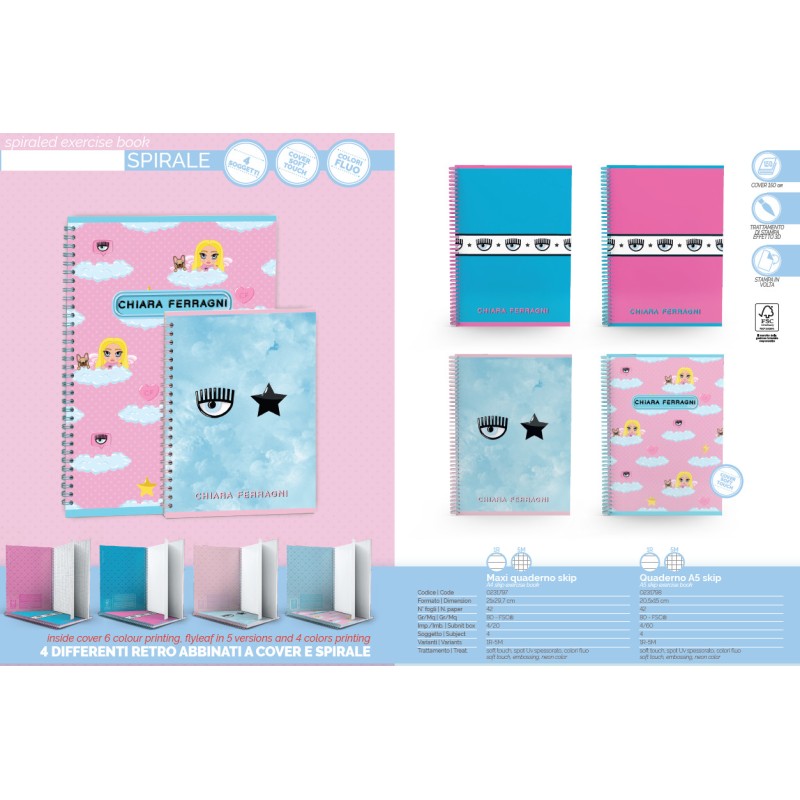 CHIARA FERRAGNI '22 MAXI SPIRALE 1R -4pz PIGNA 0231797