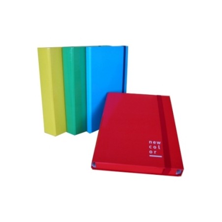 1 - BREFIOCART Cartella portaprogetti con dorso 5 cm elastico piatto colore blu lucido 0221305