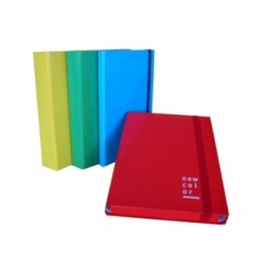 1 - BREFIOCART Cartella portaprogetti elastico piatto dorso 7cm colore blu lucido 0221307