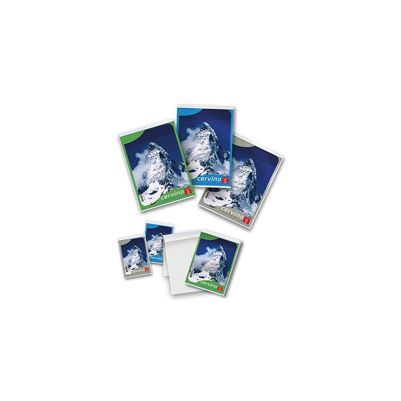 Cervino Blocco punto metallico A6 50 fogli carta riciclata rigatura 5 mm 211920