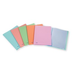 1 - FAVORIT  Portalistino copertina morbida colori pastello assortiti A4 40 bustine 115582