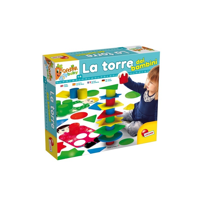 LISCIANI - CAROTINA BABY LA TORRE DEI BAMBINI 58549 Gioco Educativo per bambini e prima infanzia