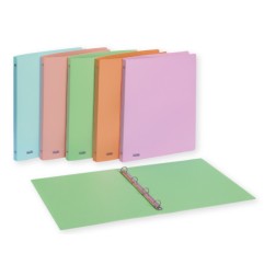 1 - FAVORIT Raccoglitore in PPL 4 Anelli d.15mm 22x30cm - Colori a Pastelli Assortiti 115584