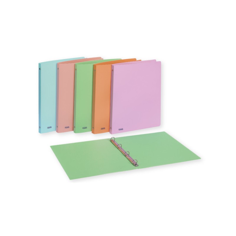 FAVORIT Raccoglitore in PPL 4 Anelli d.15mm 22x30cm - Colori a Pastelli Assortiti 115584