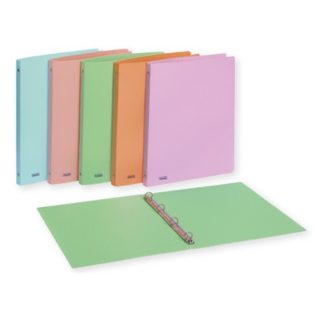 FAVORIT Raccoglitore in PPL 4 Anelli d.15mm 22x30cm - Colori a Pastelli Assortiti 115584