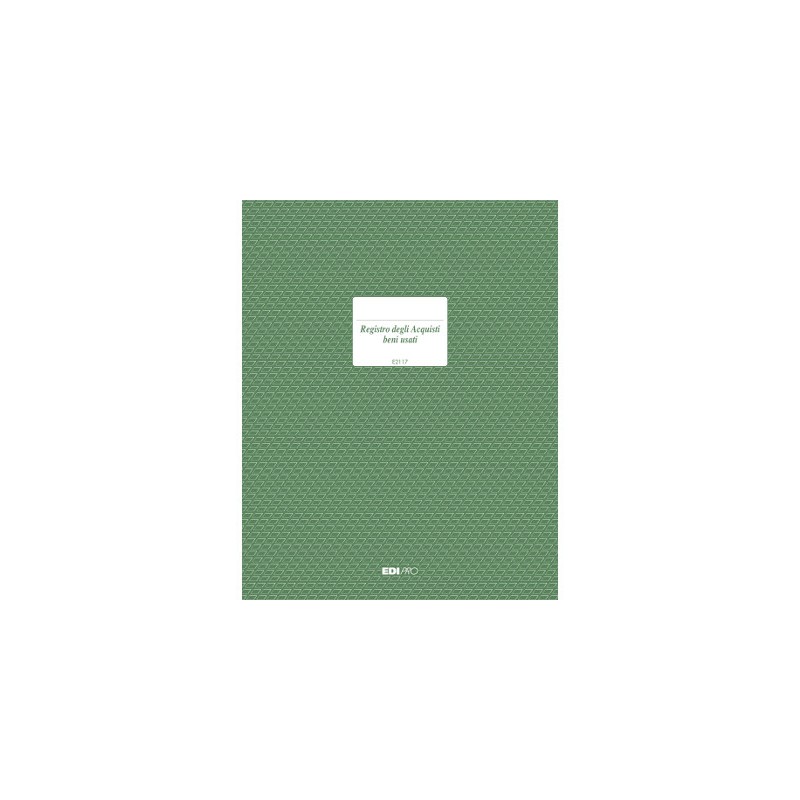EDIPRO  Registro acquisti beni usati 23pagg. numerate  E2117