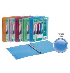 1 - FAVORIT Raccoglitore Personalizzabile Lumina in PPL 4 Anelli d.30mm 22x30 cm - Colori Assortiti 116633