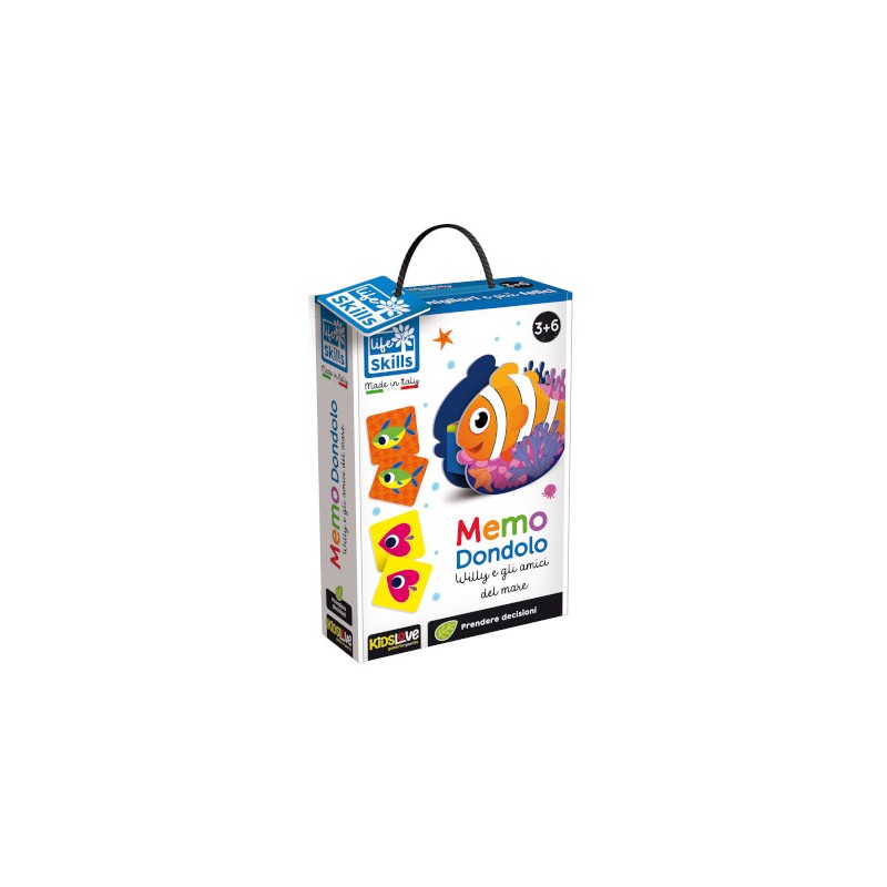 LISCIANI - LIFE SKILLS MEMO DONDOLO WILLY E I SUOI AMICI DEL MARE 72569 Gioco interattivo per bambini 3-6A