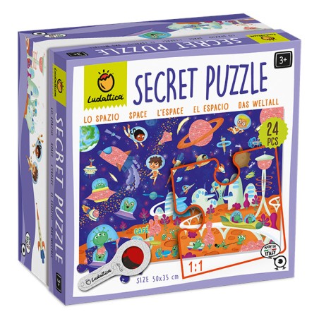 1 - LUDATTICA  SECRET PUZZLE 24 PCS LO SPAZIO 74808