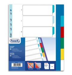 1 - FAVORIT Divisori MAXI 23X29,7 IN PLP 6 colori Favorit 132503