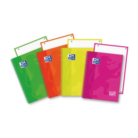 FAVORIT - OXFORD NEON-ON Quaderno Maxi Spiralato 1R 4 Fori 60 fogli 90 gr 139395