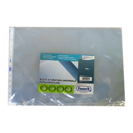 1 - FAVORIT  Buste a foratura universale lucide 30x42 cm 10 pz. 42x30 053791