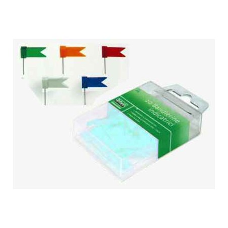 1 - LEBEZ 20 Bandierine Segnaletiche Spilli Colorati 269
