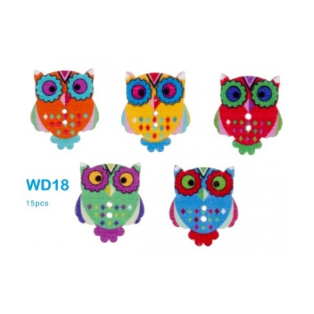 1 - ACCESSORI CREATIVITY GUFO IN LEGNO WD18