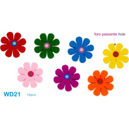 1 - ACCESSORI CREATIVITY FIORE IN LEGNO WD21