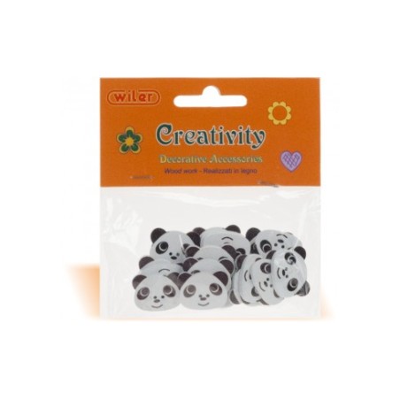 1 - ACCESSORI CREATIVITY PANDA IN LEGNO WD26