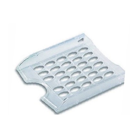 1 - FELLOWES Vaschetta per Corrispondenza E040 Traforata Impilabile Trasparente