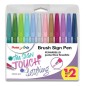 Pentel Sign Pen Brush set 12 colori pennarelli punta flessibile fibra 0022257