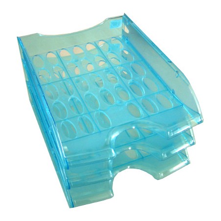 1 - FELLOWES Vaschetta per Corrispondenza Traforata Impilabile Azzurro