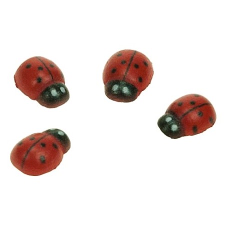 1 - ACCESSORI CREATIVITY COCCINELLA 8X11MM IN LEGNO WD34
