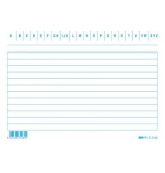 1 - EDIPRO  Schede generiche rigate, blu 100 pezzi 10,5x15 E3126