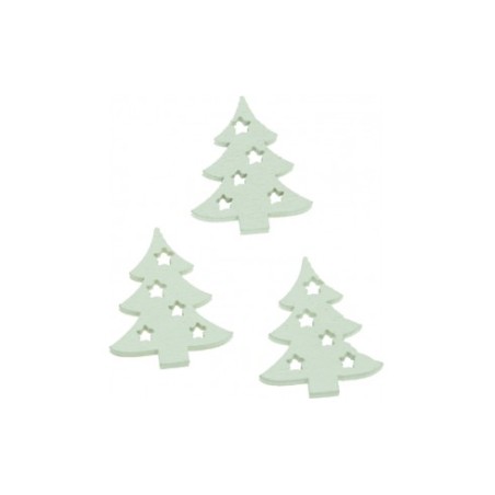 1 - ACCESSORI CREATIVITY ALBERO NATALE IN LEGNO 15pz WD58