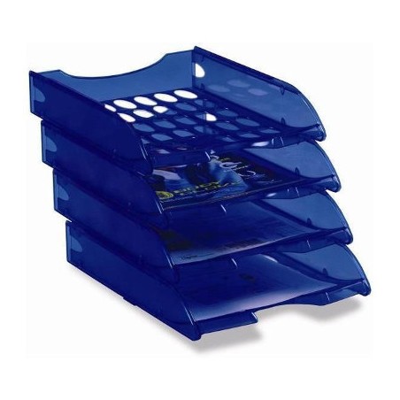 1 - FELLOWES Vaschetta per Corrispondenza Traforata Impilabile Blu