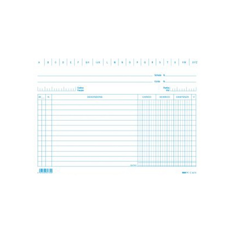 EDIPRO  100 schede carico/scarico/esistenza 15x21 cm E3273