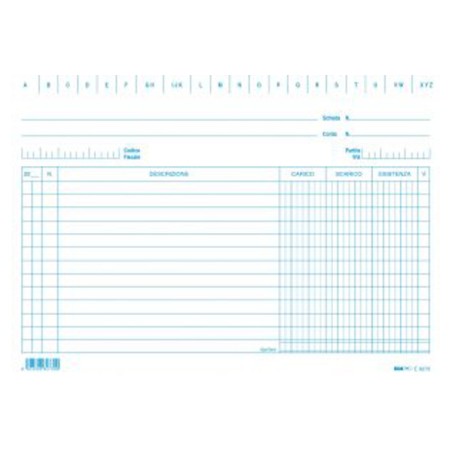 1 - EDIPRO  100 schede carico/scarico/esistenza 15x21 cm E3273