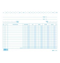 1 - EDIPRO  100 schede dare/avere/saldo/IVA 15x21 cm  E3283