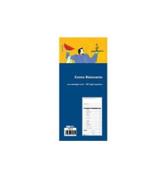 1 - EDIPRO  Blocco conto ristorante con dettaglio voci 100 fogli uso mano 22x10 E5343N