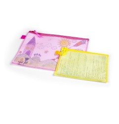 1 - LEBEZ Busta portadocumenti 33x23 cm rete chiusura zip 3014