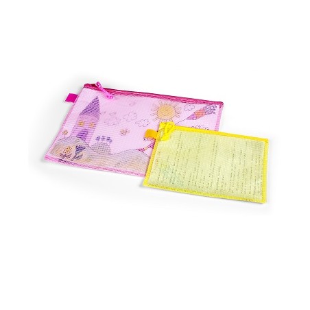 1 - LEBEZ Busta portadocumenti 33x23 cm rete chiusura zip 3014