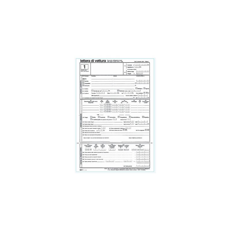 EDIPRO  Blocco Lettera di vettura Snap da compilare E0052