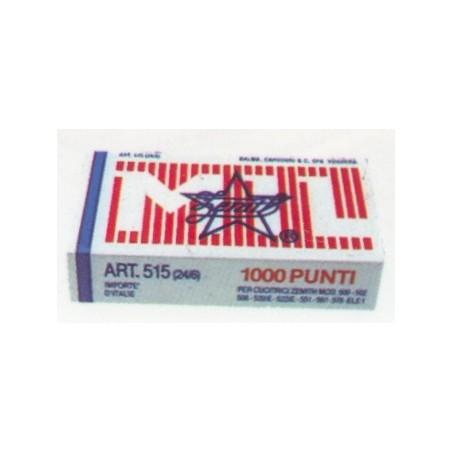 1 - BALMA Punti in acciaio per cucitrice Zenith 515 Mill 24/6