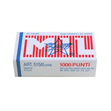 1 - BALMA Punti metallici cucitrice Zenith 515/8 24/8