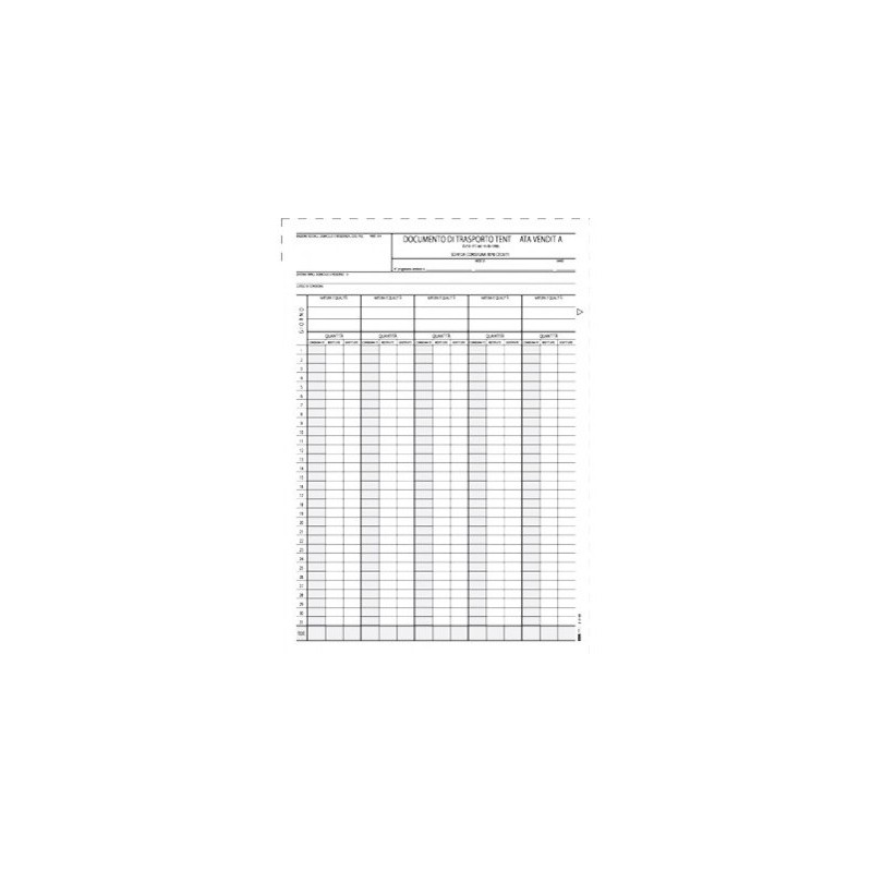 EDIPRO  50 fogli Scheda D.D.T. Tentata Vendita Documento di Trasporto 29,7x21 E0186