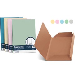 1 - FAVINI 25 pz Cartelle per atti celeste 3 lembi 200 grA50T434