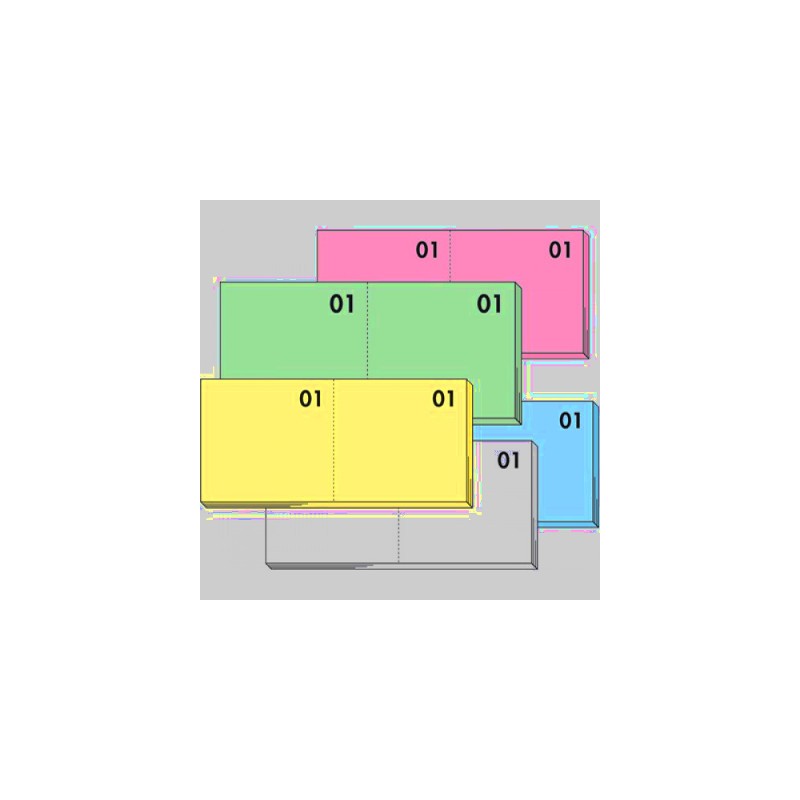 EDIPRO  Confezione da 50 pezzi blocchi numerati 1-100, 5 colori forti E5406