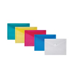 1 - Busta portadocumenti con bottone giallo 5 pz. 01/047
