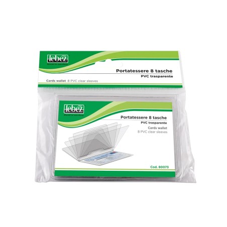 1 - PORTA CARD LEBEZ 8 TASCHE A LIBRO -20pz 80073