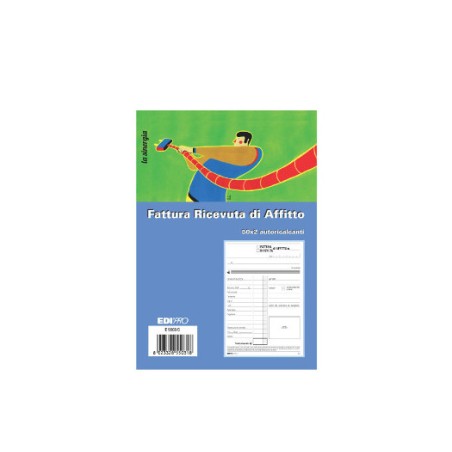 EDIPRO  Blocco ricevuta d’affitto 50x2 autoricalcante 23x15 E5503C