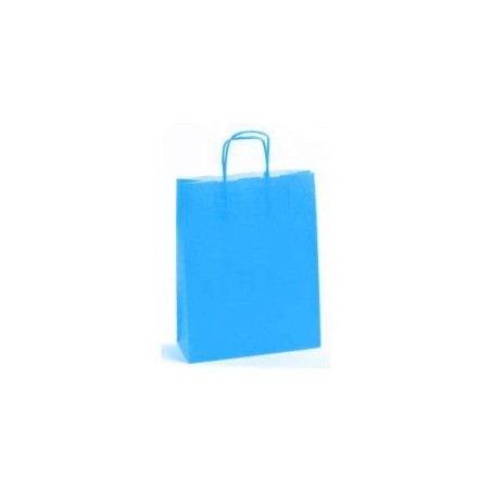 1 - SHOPPER CARTA 14+8,5x21,5 TURCHESE Ritorta -50pz ref.187