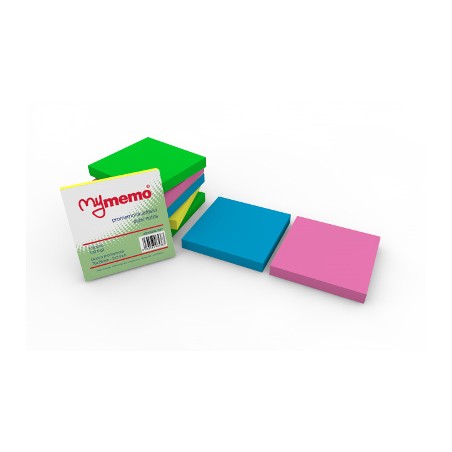 1 - 12 Pezzi Blocco Adesivo My Memo 76x76 Colori Pastel 30/004-1MY