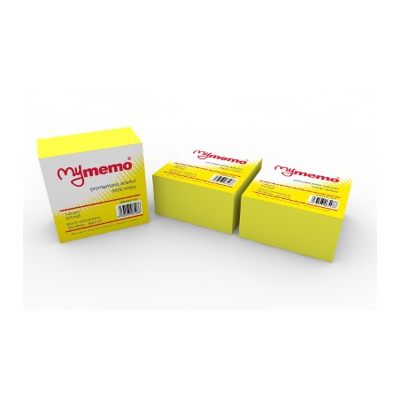 1 - Cubo adesivo post-it My Memo giallo 76x76 400fg 30/021MY